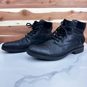 ALDO Men's Balish Leather Black Ankle Boot Lace Up size 12‎ Preppy